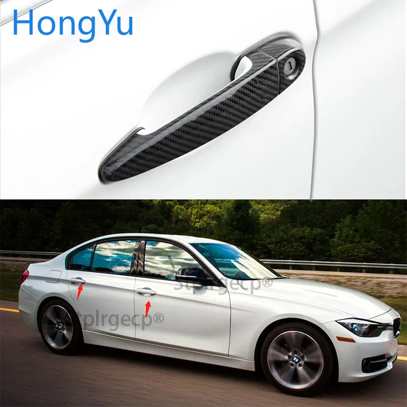 

Для BMW 3 серии E90 E91 E92 E93 F30 F31 F35 Авто внешний углеродное волокно сделанное покрытие ручки двери Наклейка украшения накладка
