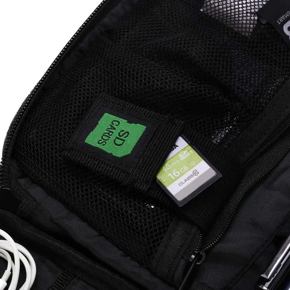 BAGSMART электронные аксессуары упаковочные органайзеры для наушников USB SD карта зарядное устройство кабель для передачи данных Дорожная сумка пакет костюм чехол Чехол