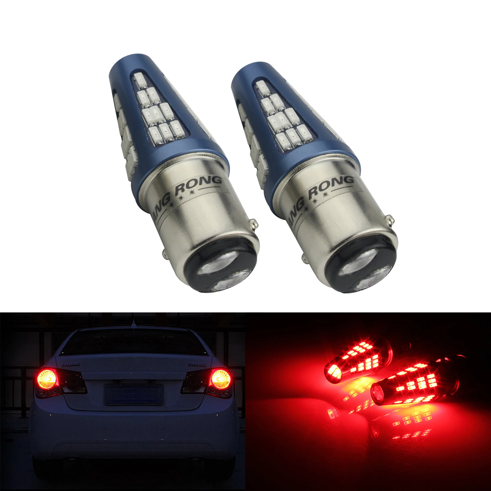 ANGRONG 2x1157 P21/5W 380 BAY15d светодиодная лампа 5 Вт задний стоп сигнал указатель тормоза
