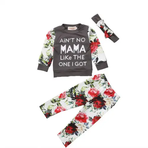 Изысканные топы с длинными рукавами и цветочным принтом для маленьких девочек