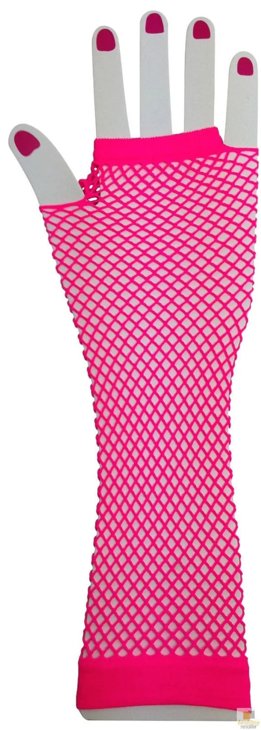 

New Womens Girls Long mesh fingerless Gloves Punk Style Multicolor Sexy Gloves female gloves