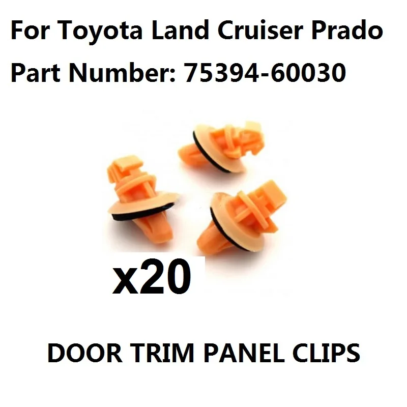 

20x Lower Side Moulding Clips & Wheel Arch Trim Clips For Toyota Land Cruiser Prado