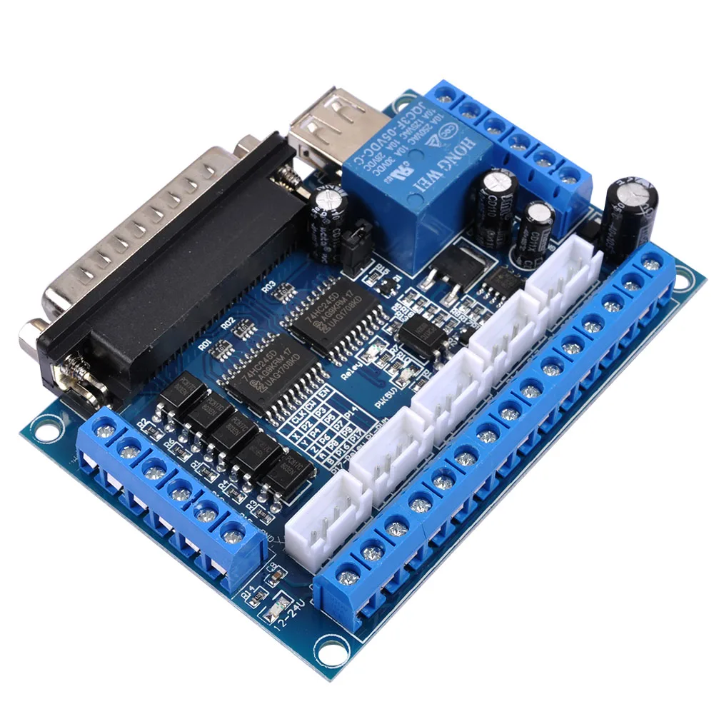 1 шт. 5 осевое Breakout совета с USB кабель для Драйвер шагового двигателя MACH3