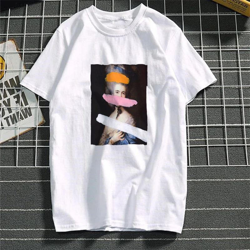 Harajuku Эстетическая забавная Милая Женская хлопчатобумажная рубашка 2019 Футболка