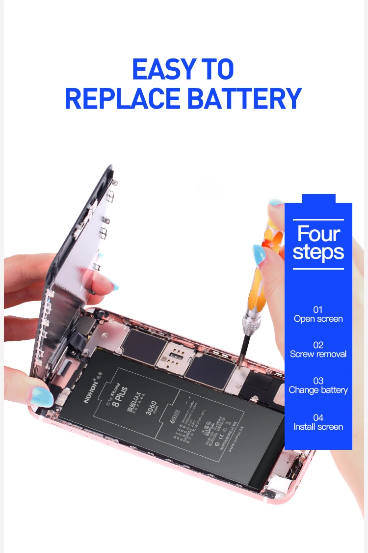 Nohon аккумулятор для iPhone 8 Plus 8 Plus 8 P 3060mAh Емкость встроенные литий-полимерные аккумуляторы+ инструменты для Apple iPhone 8 Plus 8 P батарея