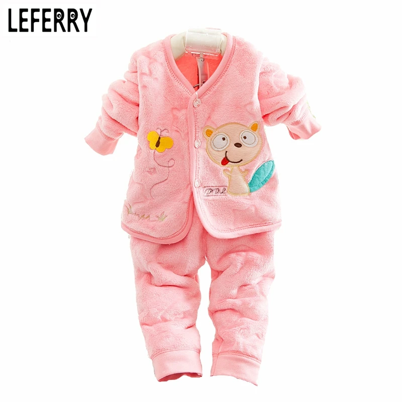 Фланелевый комплект одежды для новорожденных девочек Одежда маленьких