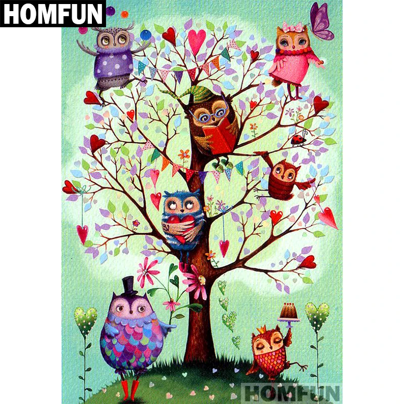 Алмазная живопись HOMFUN A01303 полноразмерная/круглая 5D картина сделай сам с рисунком