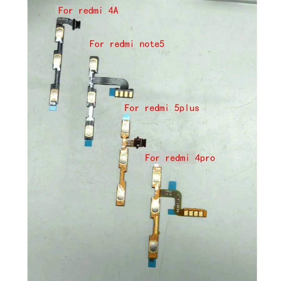 Power Volume Flex Cable For Xiaomi Redmi 4A 4pro note 5 5plus On Off Switch Side Key Button Repair | Мобильные телефоны и