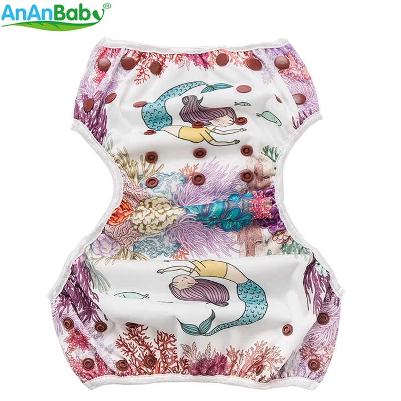 Новое поступление! Ananbaby Многоразовые детские подгузники для плавания
