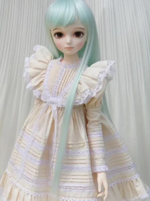 Кукла аксессуары 1/3 1/4 BJD парик куклы волосы парик длинные прямые девушка женский милый Fringe Удары ребенок Богиня высокой температуры-GA010