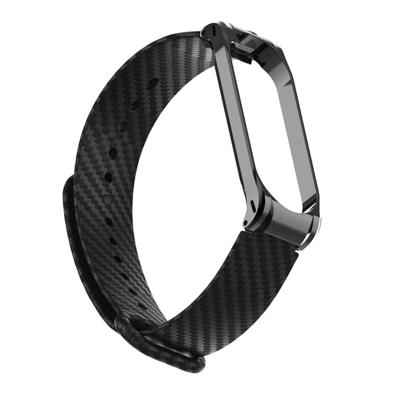 OLLIVAN mi Band 4 ремешок из кремния и углеродного волокна для Xiaomi mi Band 4 ремешок с металлической рамкой чехол-браслет mi band 4 Correa черный розовый