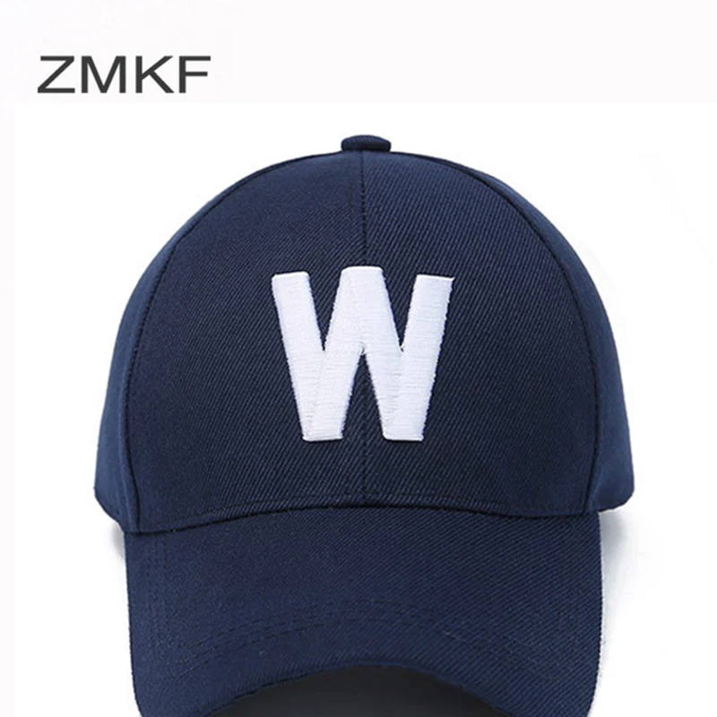 2018 ZMKF Новые досуговые гольф-шляпы с вышивкой буквы W бейсболка мужская и женская защита от солнца модная застежка на кнопку.