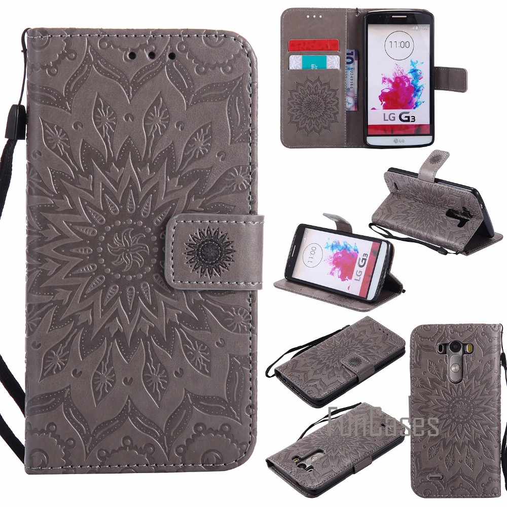 Рельефный флип кейс чехол для LG G3 D830 D831 fundas D850 D855 крышка 5 дюймов + держателей карт