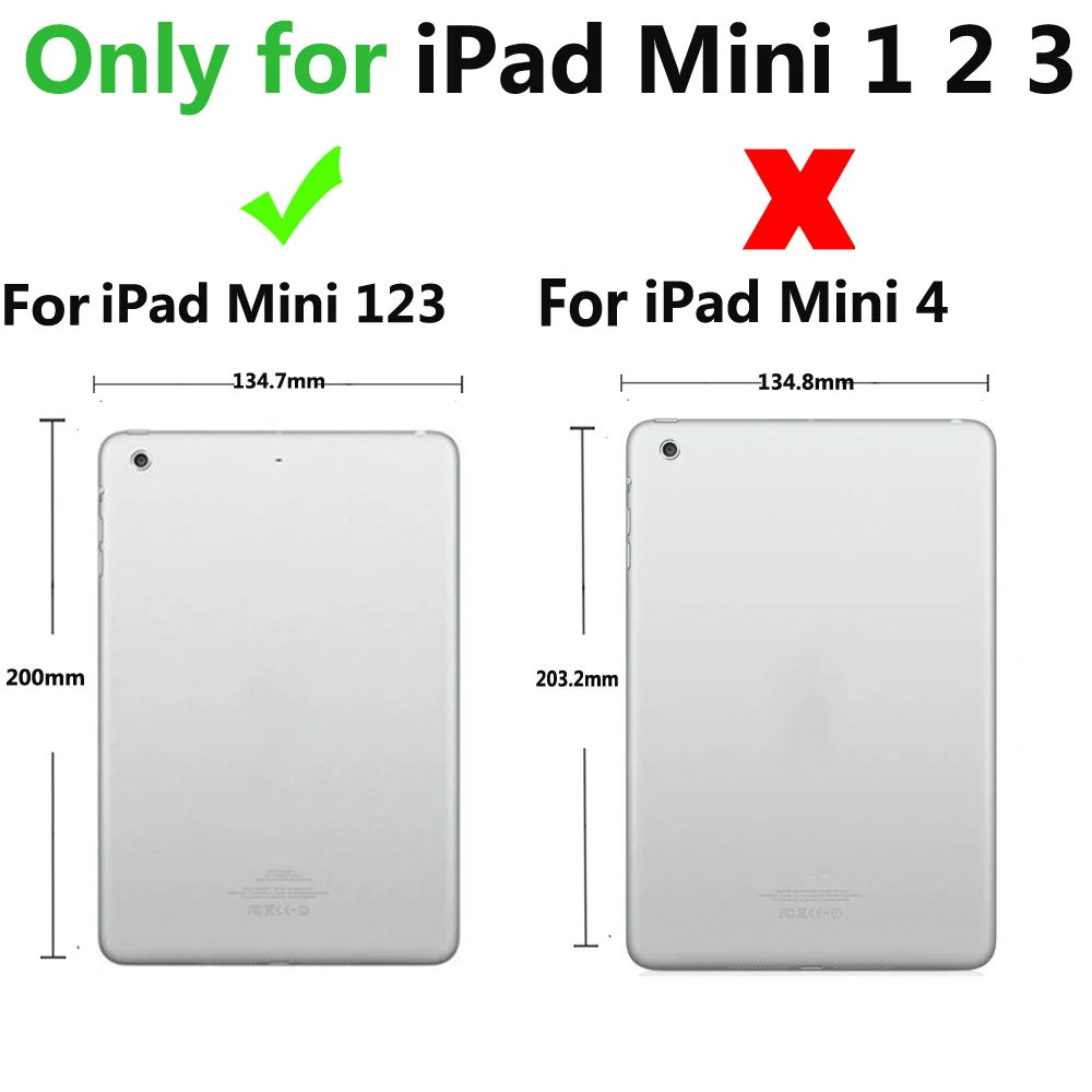 Чехол подставка для iPad Mini 1 2 3 Mini1 Mini2 Mini3|Чехлы планшетов и электронных книг| |