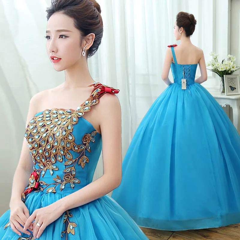 Очаровательное синее Пышное Платье с вышивкой, Vestidos De 15 Anos, Платья вечерние бальные платья для девочек, 16 платьев, Robe De Bal