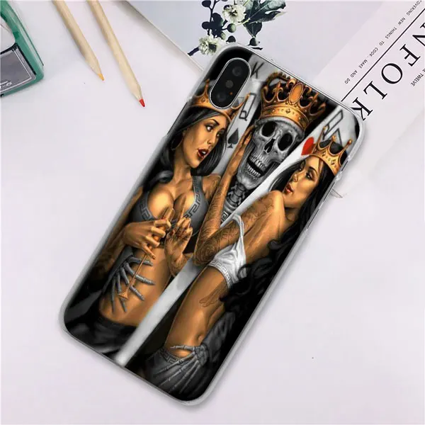 10 Сексуальный рукав тату девушка чехол для телефона s для Apple iPhone 7 8 Plus 6 6s Plus X XS XR XS MAX 5 5S чехол для телефона - Цвет: 10