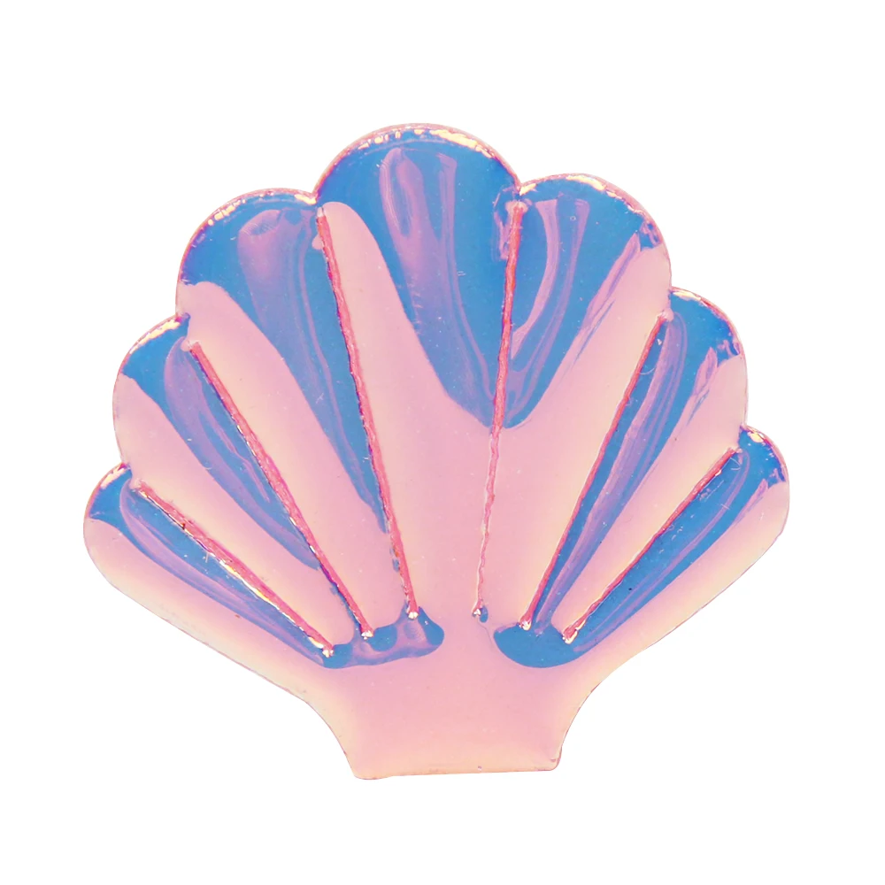 

IBOWS 40pcs Mixed Shell Appliques Single Side Mirror Leather Patches DIY Headdress Clips Accessories Toy Scrapbooking Sticker