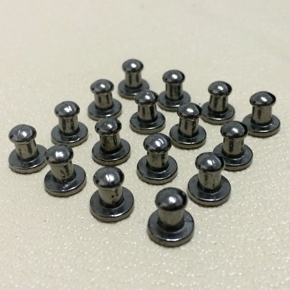 Круглые шипы 8X5X8MM черный пушечный металл металлические штифты заклепки конус