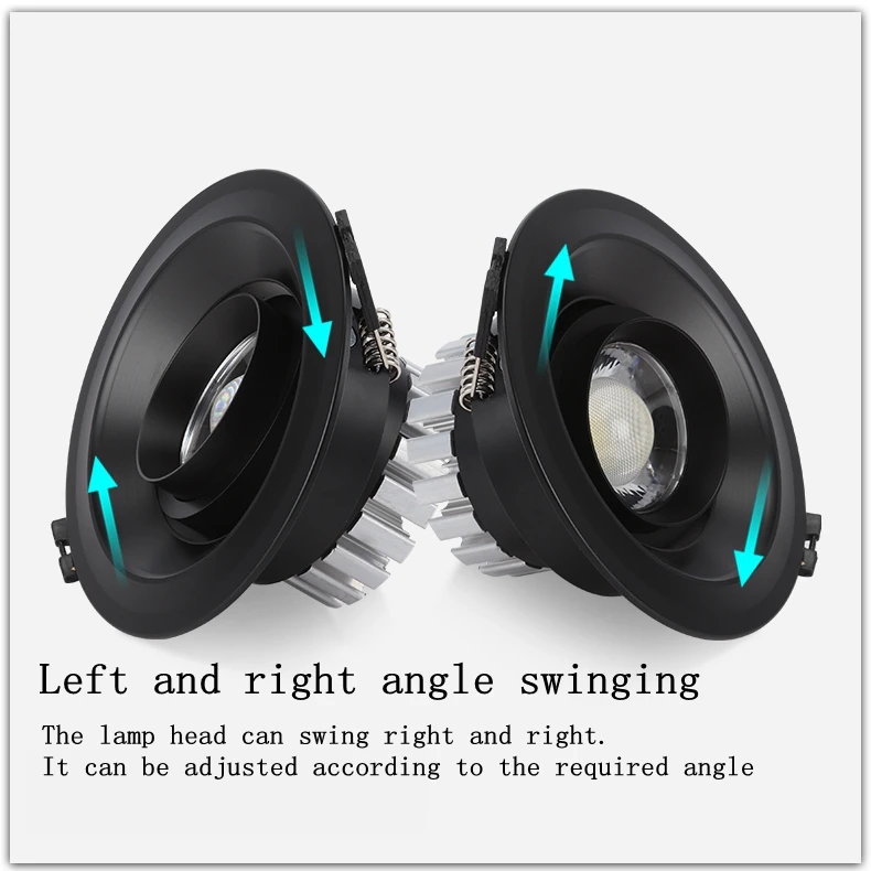 Светодиодный прожектор с увеличением встроенный потолочный светильник с холодным освещением/астигматизм COB бычий глаз лампа