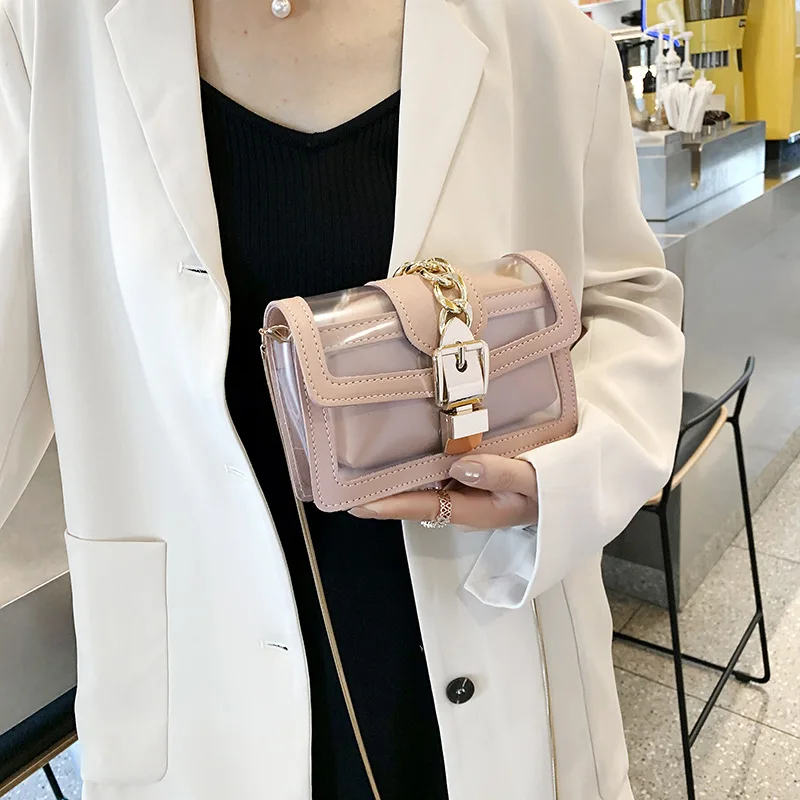 Летняя новая модная Прозрачная женская Сумка Bolso брендовая дизайнерская сумка