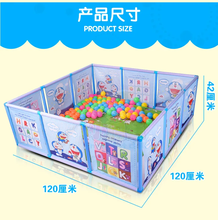 Детский манеж barrera piscina de bolas para bebes cabane enfant складной мультяшный пластиковый забор детский ползающий игровой забор 120*120*40