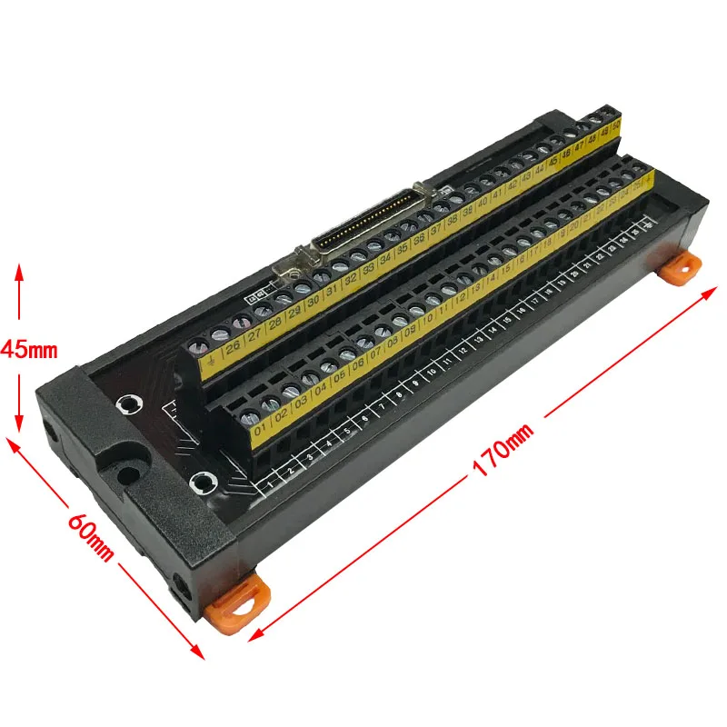 Серво DIN рейка крепление 50-pin 0,0" Мини D лента/MDR женский интерфейс модуль, Servo SCSI 50 мини Breakout доска - Цвет: SCSI50 Mini Module