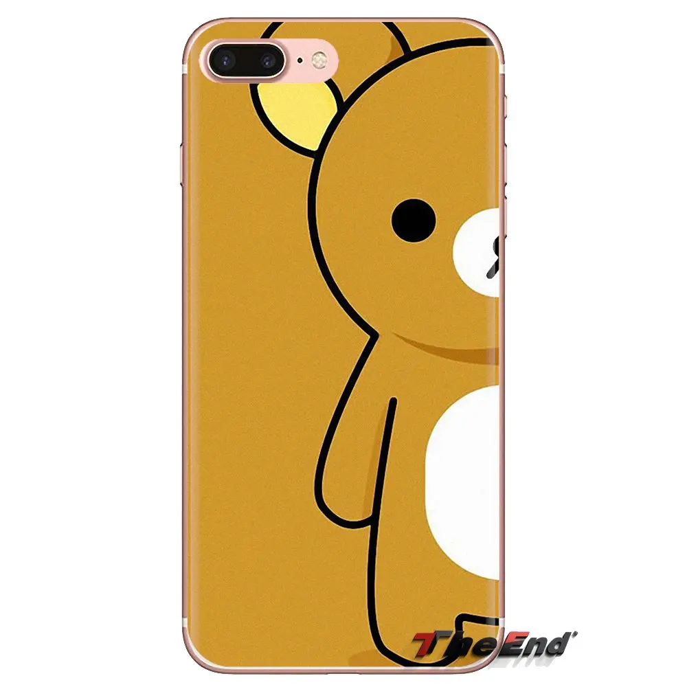 ТПУ силиконовый чехол Rilakkuma Тедди Релакс Мишка арт для Sony Xperia Z Z1 Z2 Z3 Z5 compact M2 M4 M5 C4 E3