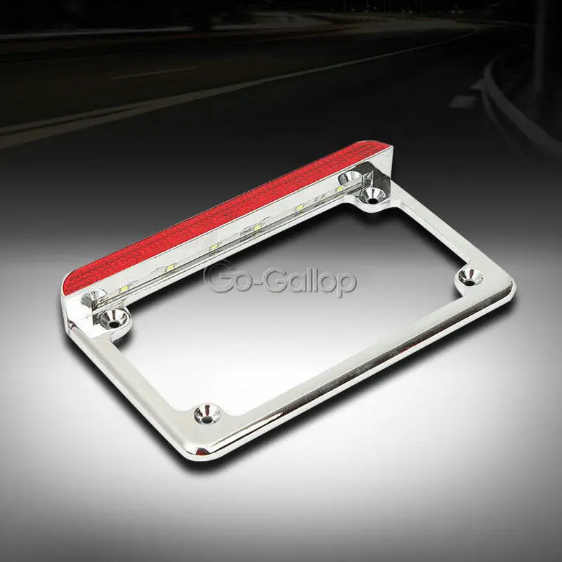 Хромированный алюминиевый светильник для мотоцикла рамка номерного знака