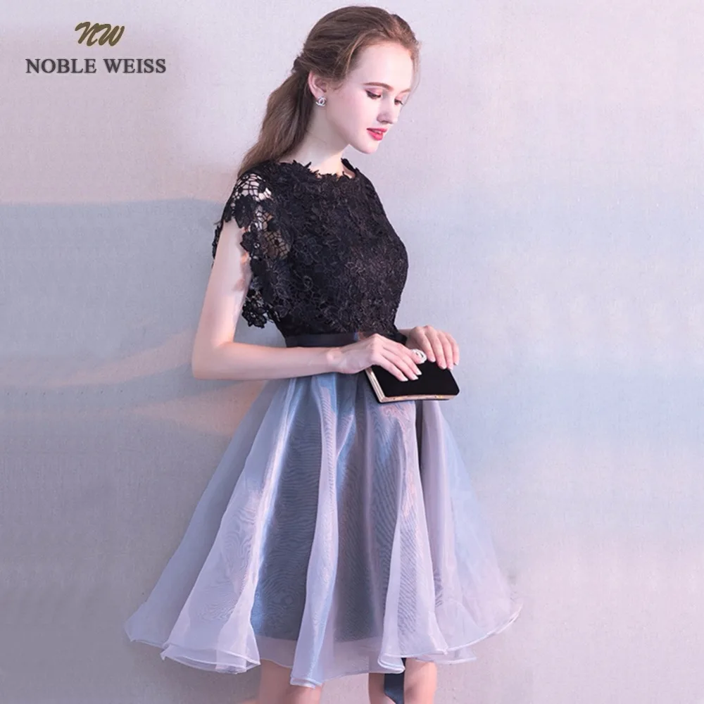 Благородный WEISS Короткие Выпускной Вечеринка платья а силуэта Vestido de Festa