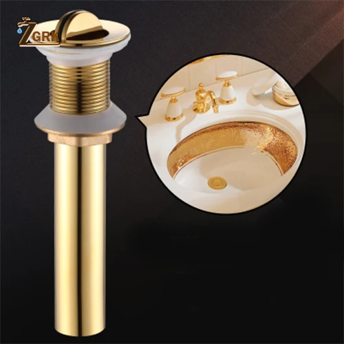 Gold6 ZGRK античный латунный китайский дракон стиль ванная комната бассейна отходов всплывающие отходов тщеславие сосуд Раковина слив без перелива - Цвет: Gold6