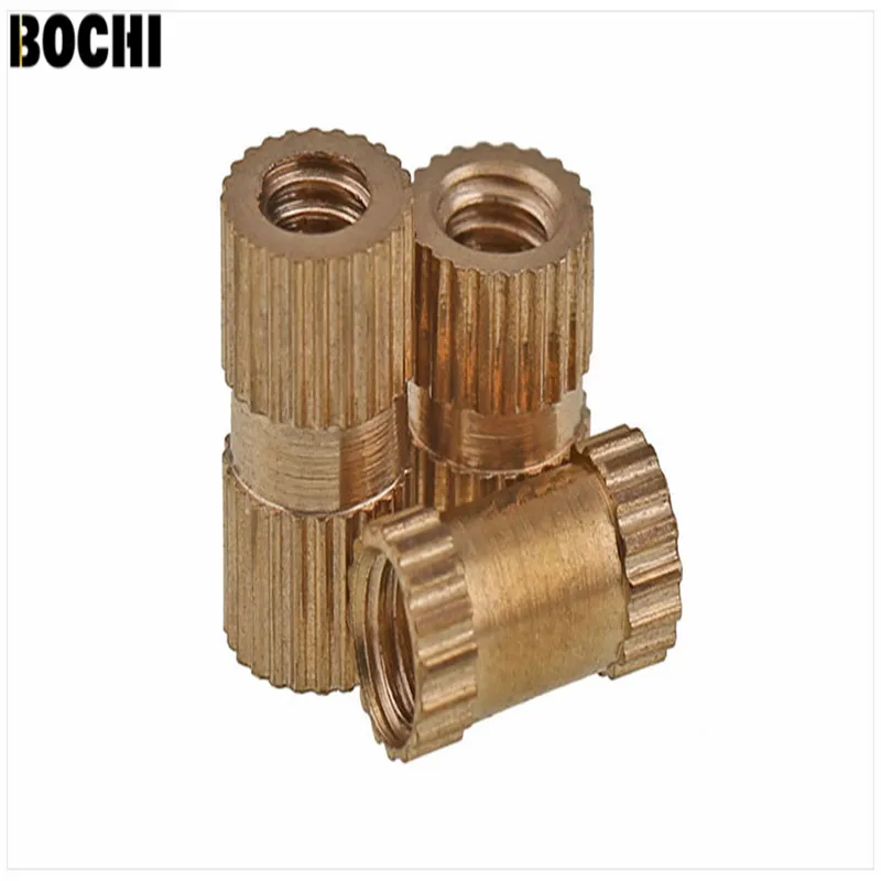 

50PCS M6*6*6/8/10/12/14/16 MM Copper inserts Injection nut embedded parts copper knurl nut