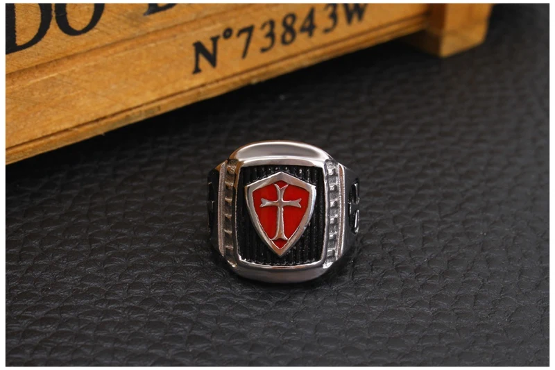 Fvermecky 2017 New Arrival Cross Pattern Shield Ring Men Cool Stainless Steel For Women Costume Jewelry BMTR0046 | Украшения и