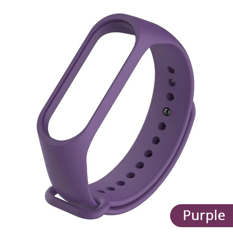 Цветные Ремешки для наручных часов mi band 2 4 аксессуары pulseira mi band 2 сменный силиконовый ремешок для xiaomi 2 smart bracelet - Цвет ремешка: Фиолетовый