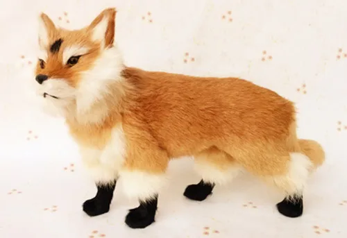 35x22 см имитация модели коричневой лисы полиэтилен и мех ремесленные фигурки