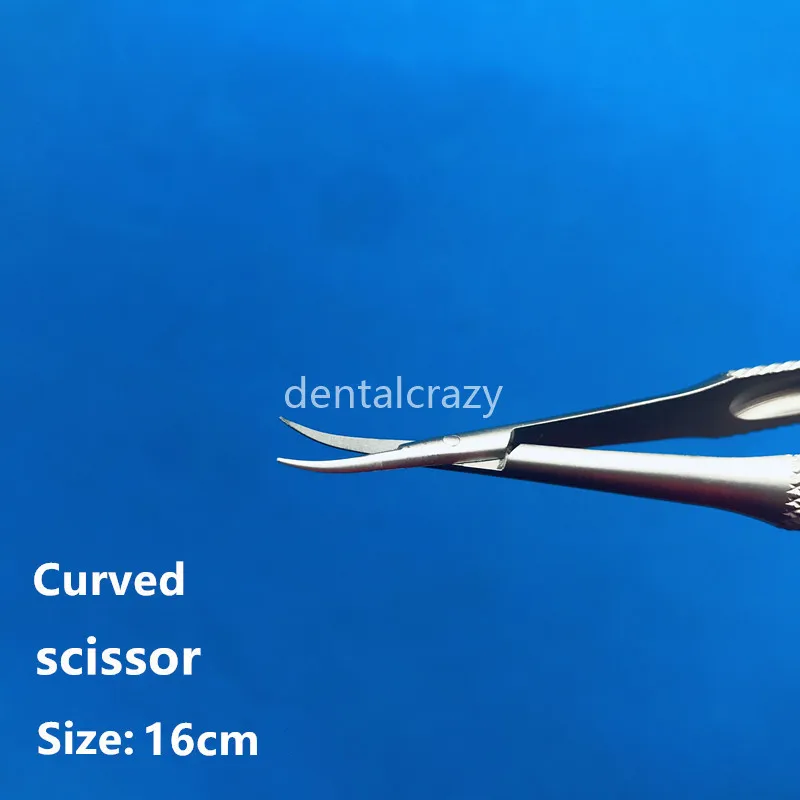 1pcs 16cm-Curved 1 шт. высококачественные ножницы из нержавеющей стали офтальмологические микрохирургические инструменты хирургические инструменты - Цвет: 1pcs 16cm-Curved