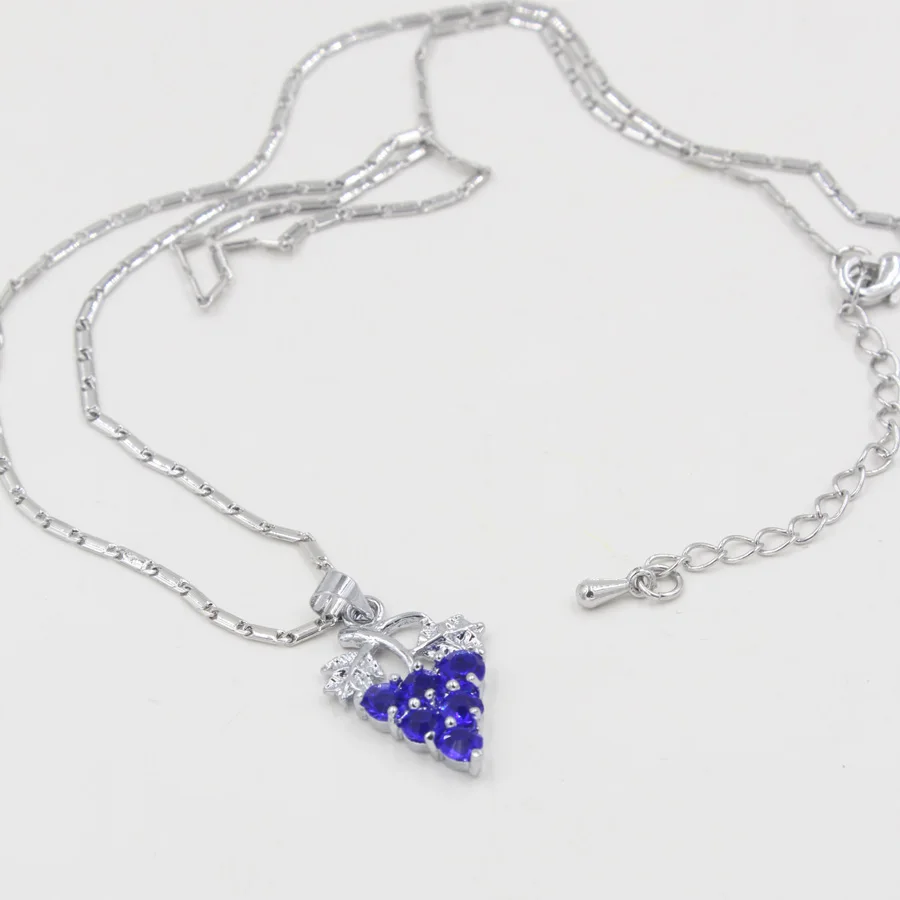 Free Shipping Blue grape Necklace Austrian Crystal Zircon Fashion necklaces pendants Hotselling Alloy For Women | Украшения и
