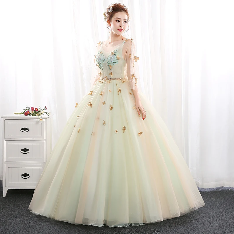 Ruthshen 2018 новые Бальные платья Vestidos Para пышное платье три четверти Выпускное Платье
