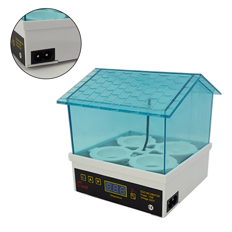 Инкубатор для яиц с 4 отверстиями мини инкубатор прозрачный автоматический птицы