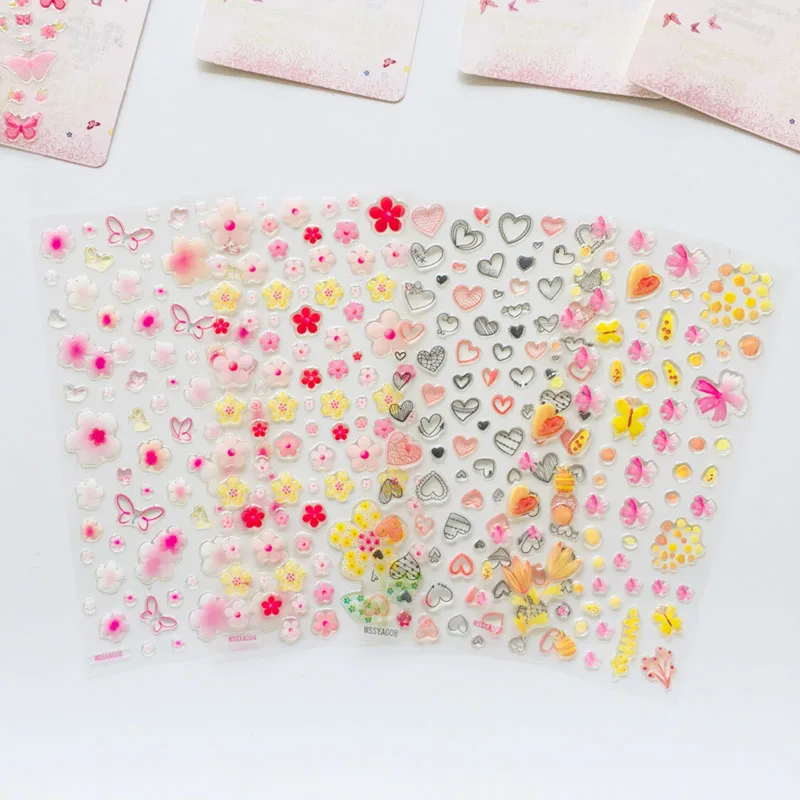 1 лист декоративные эпоксидные наклейки в виде бабочки цветка сердца | Канцтовары