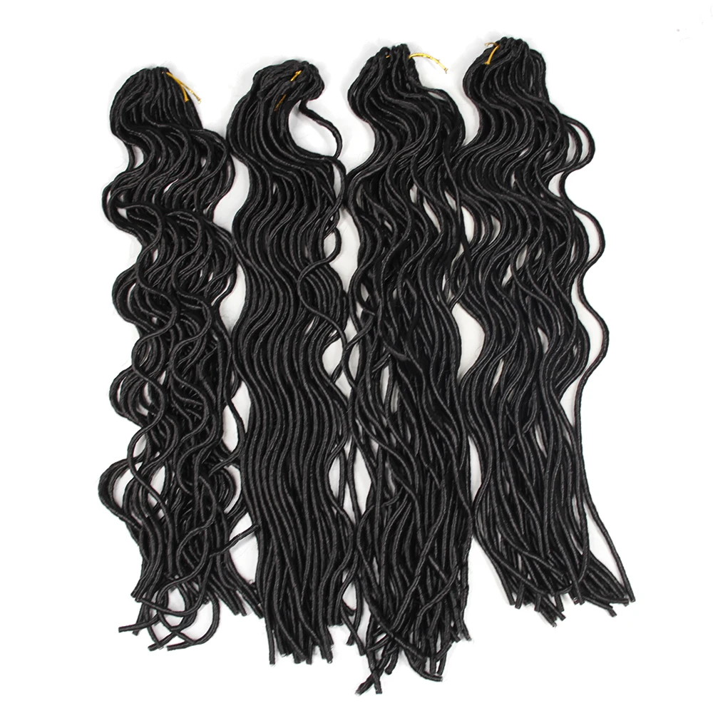 Faux locs кудряшки косички 18 Inch 5 цветов Синтетический Шнур для наращивания в богемном стиле Faux locs вьющийся кроше Высокая температура волокна