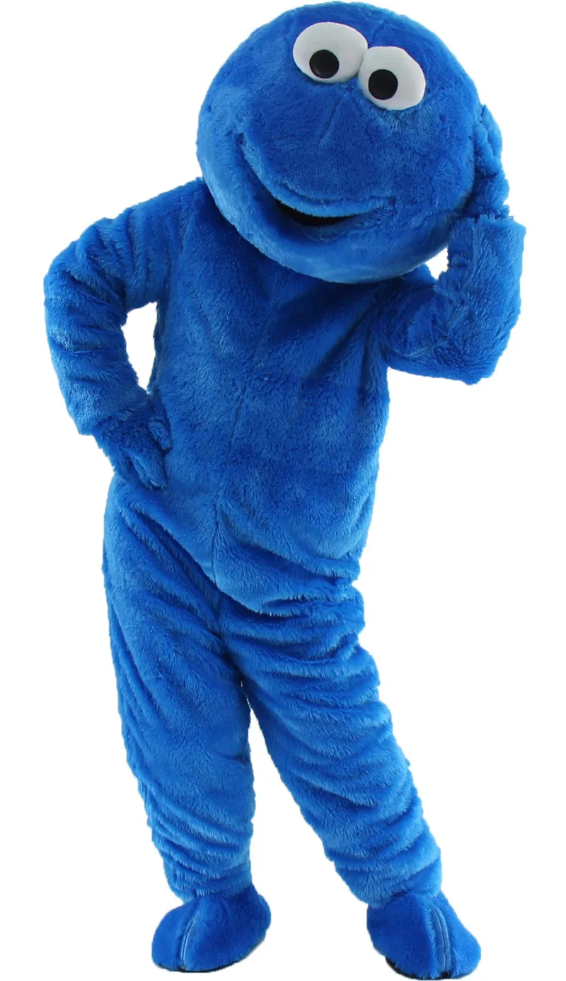 

cosplay Sesame Street Blue Cookie Monster mascot costume Cheap Elmo Mascot Adult Character Costume Fancy Dress