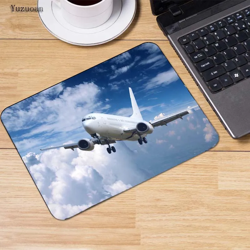 Коврик для мыши Yuzuoan Airplane In The White Clouds коврик модный компьютерный ноутбук игровые
