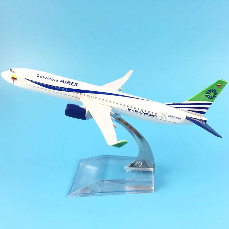 Бесплатная доставка 16 см Колумбия AIRES B737 800 металлический сплав модель самолета