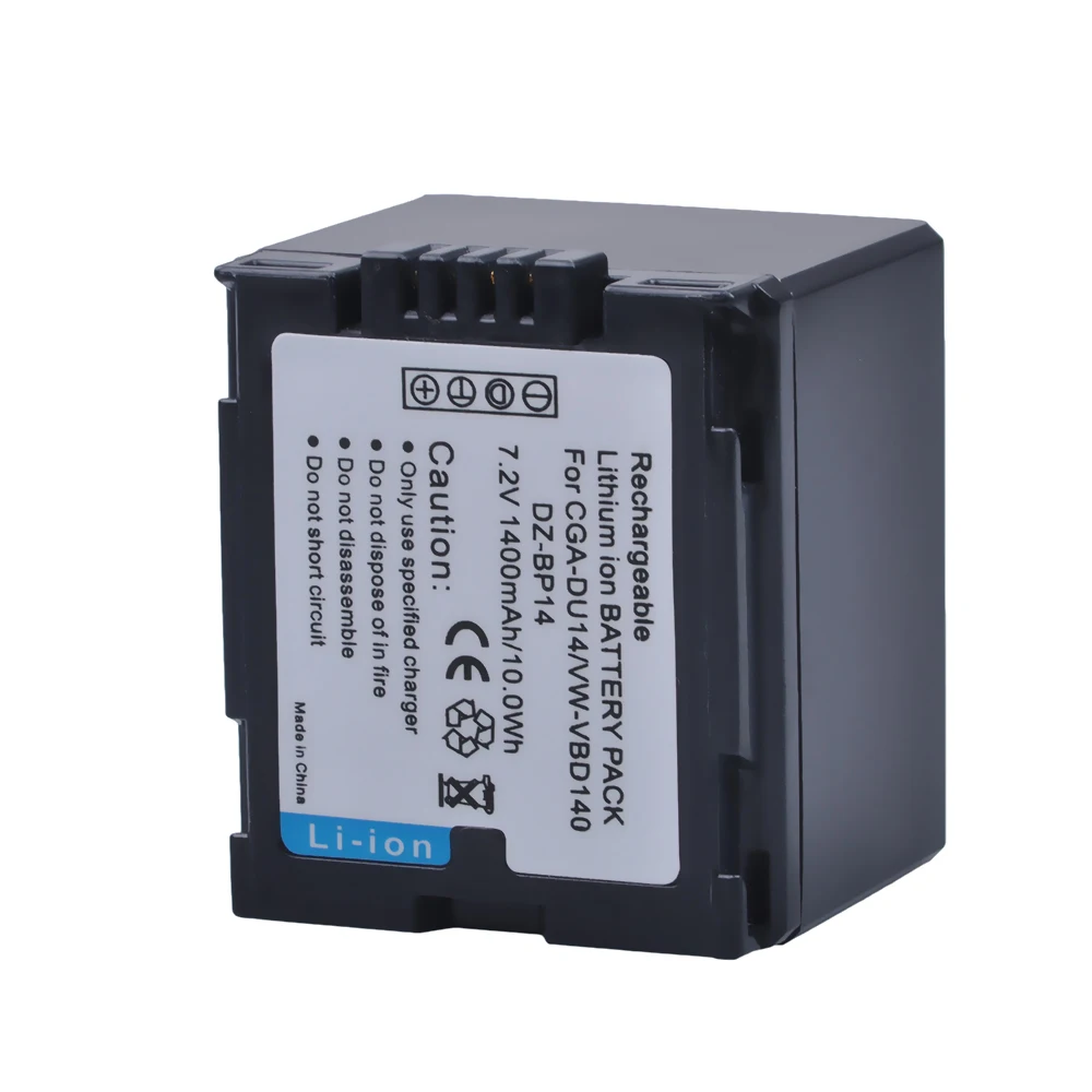 Батарея для камеры PowerTrust 3Pc 7 2 V 1400mAh CGA-DU14 CGA DU14 Panasonic DU06 DU07 NV-GS10/M50 VDR-M70 | Электроника