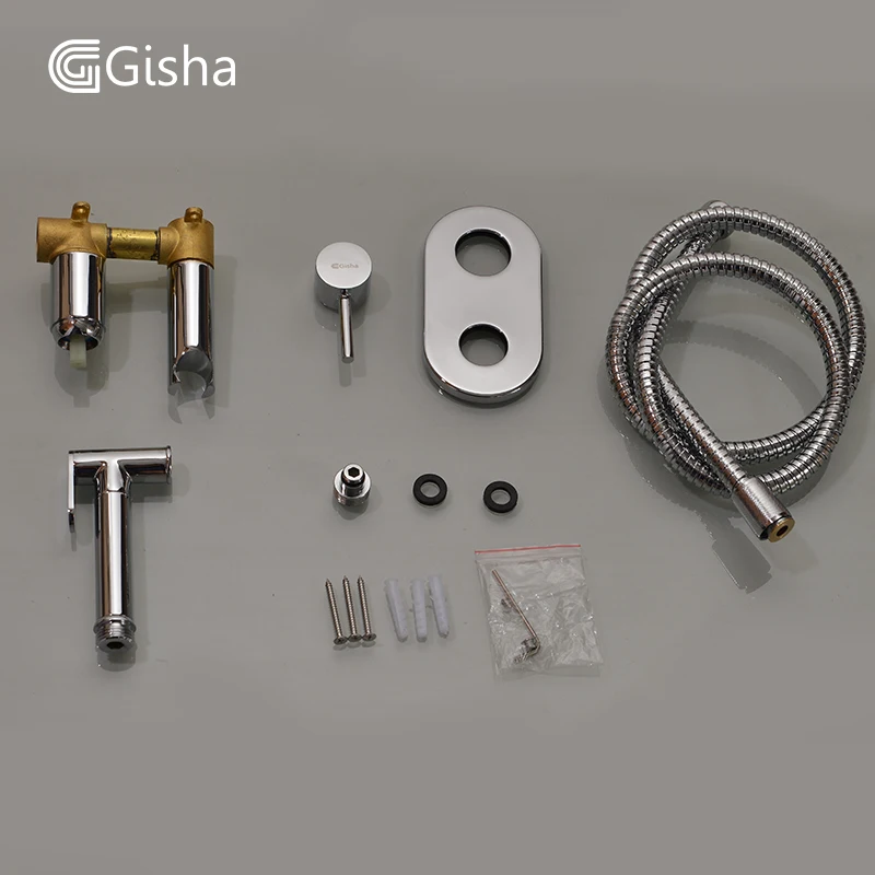 Gisha туалетный латунный ручной кран для биде, насадка для душа, набор для душа Shatta медный клапан, биде для ванной комнаты, горячее и холодное устройство, кран