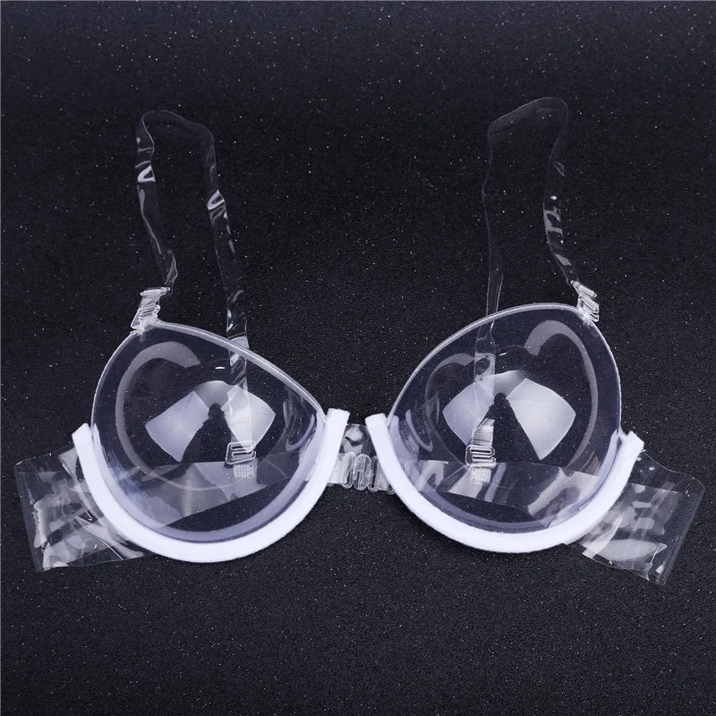 

Sexy Women 3/4 Cup Transparent Clear Push Up Bra Ultra-thin Strap Invisible Bras Underwear Solid Sexy Double Push Up Bras