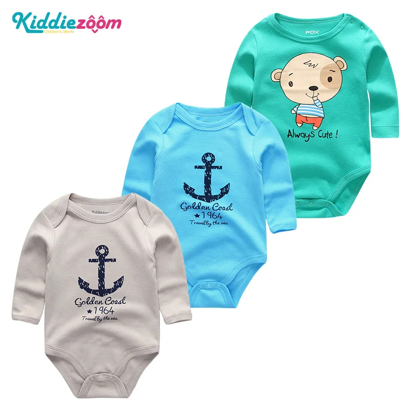 BDL3007 Для маленьких девочек одежда; богемный комплект, roupa de bebe, Одежда для новорожденных Одежда для мальчиков Детский комбинезон с принтом в виде хлопок длинные Sheeve детские пижамы 3 шт./компл. Топы ropa bebe - Цвет: BDL3007