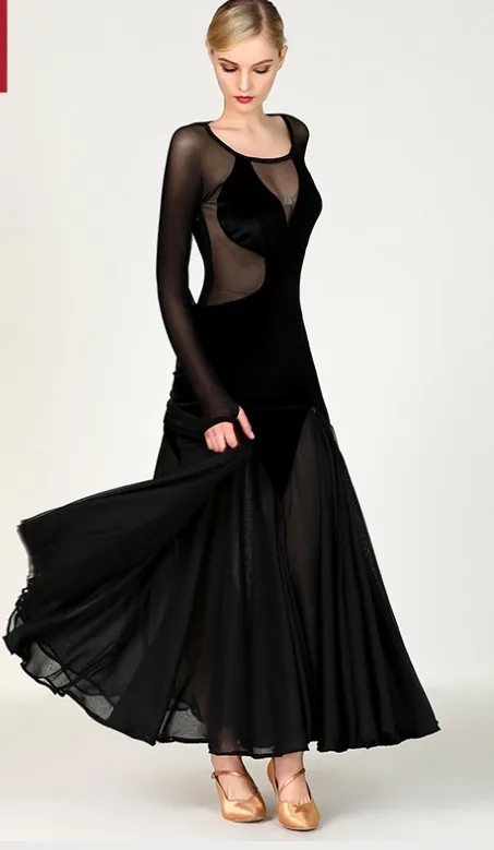 Ballroom dance dresses ballroom dancing girls waltz dress black green red 1865 | Тематическая одежда и униформа