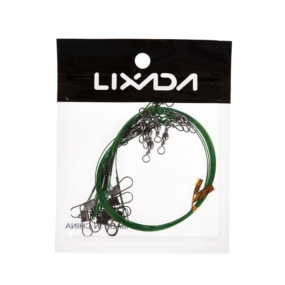 Lixada 10 шт. нейлоновое покрытие из нержавеющей стали лидер рыболовный Спиннер