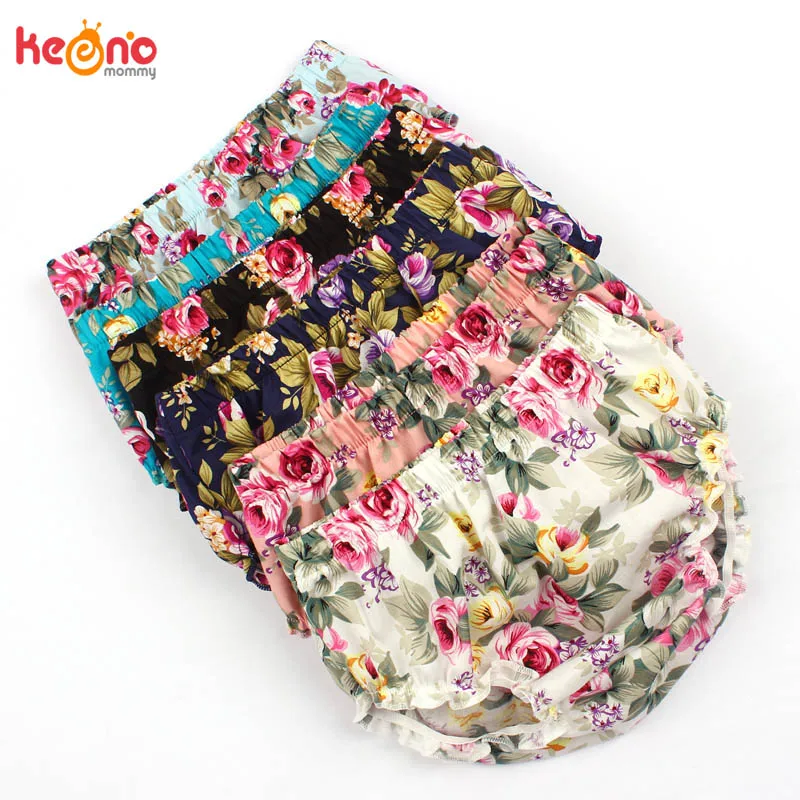 Детские летние хлопковые блумеры с цветочным рисунком шорты для маленьких